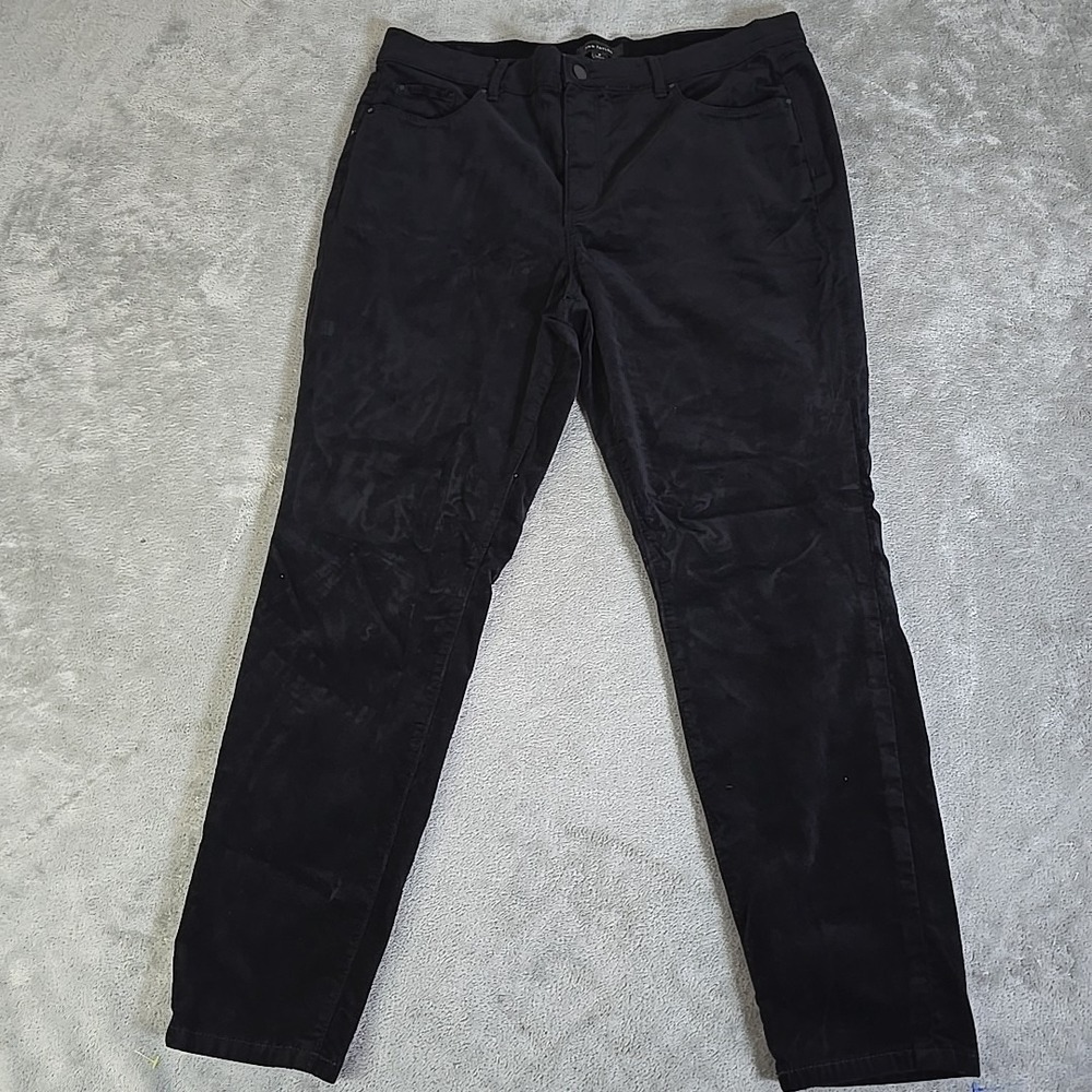 Ann Taylor Pants Womens 16 Black Velvet  Casual‎ Christmas Warm Cabincore